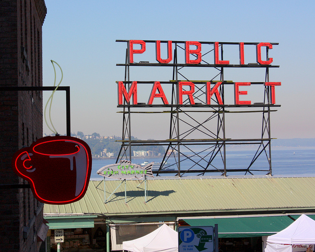 pike place public market coffee sign