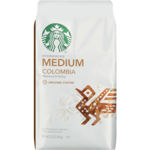 A 12-ounce bag of Starbucks Colombia blend retails for $7.67 at Wal-Mart