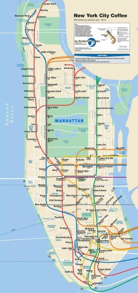 Ride. Stop. Sip. Repeat. The Manhattan Subway Station Coffee Map