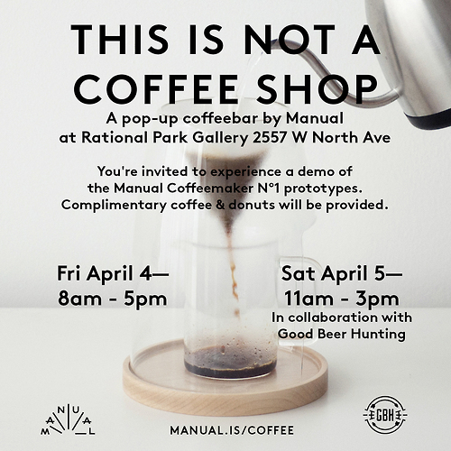 manual brew pop-up bar party chicago