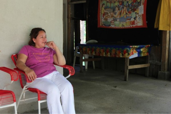 Alexa Marín Colindres at her farm in Nicaragua.