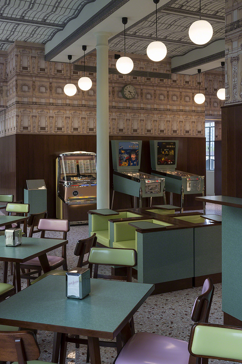 Wes Anderson Bar Luce Milan