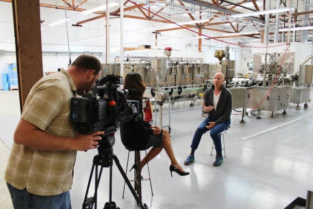 Black Medicine founder Chris Cooper during an interview with a local television news team. Black Medicine photo. 