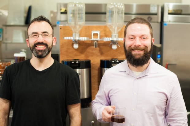 Eli Salomon (left) and Josh of Voga Coffee