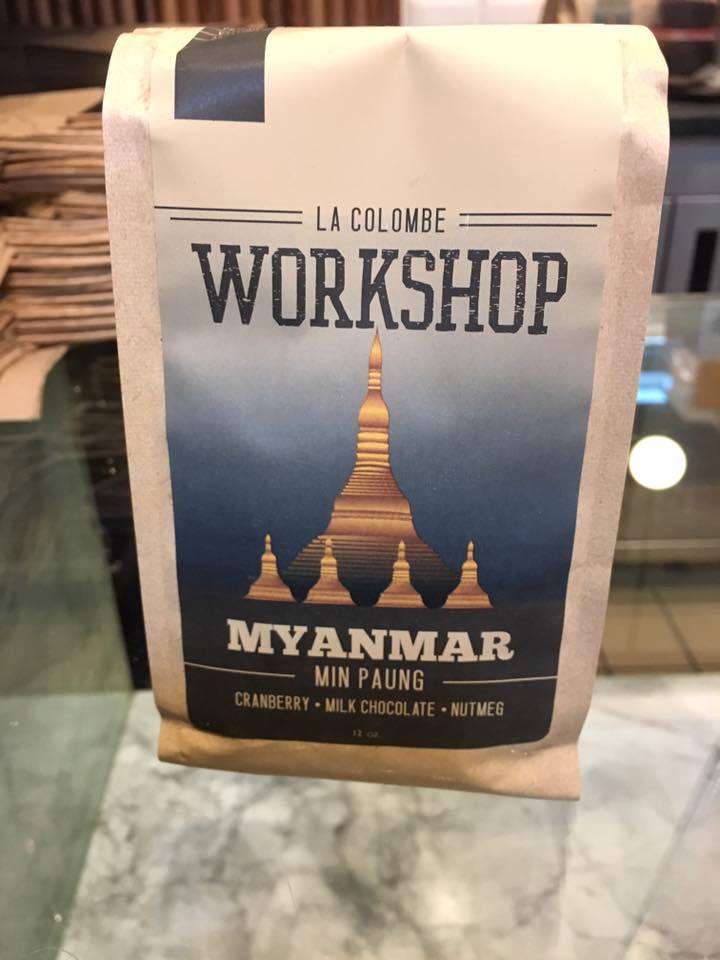 La Colombe's Myanmar offering, unveiled last week in Washington DC. Winrock International Facebook photo. 