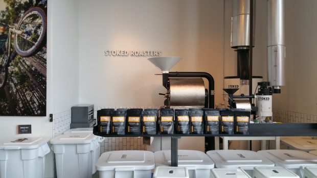 The Stoked roastery in Hood River, Ore. All images courtesy of Stoked Roasters. 