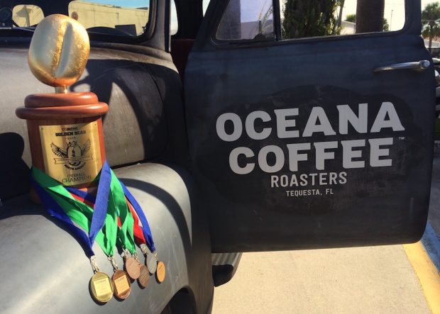 Oceana Coffee of Tequesta, Fla., took the top prize at Golden Bean 2016. Photo courtesy of Oceana Coffee. 