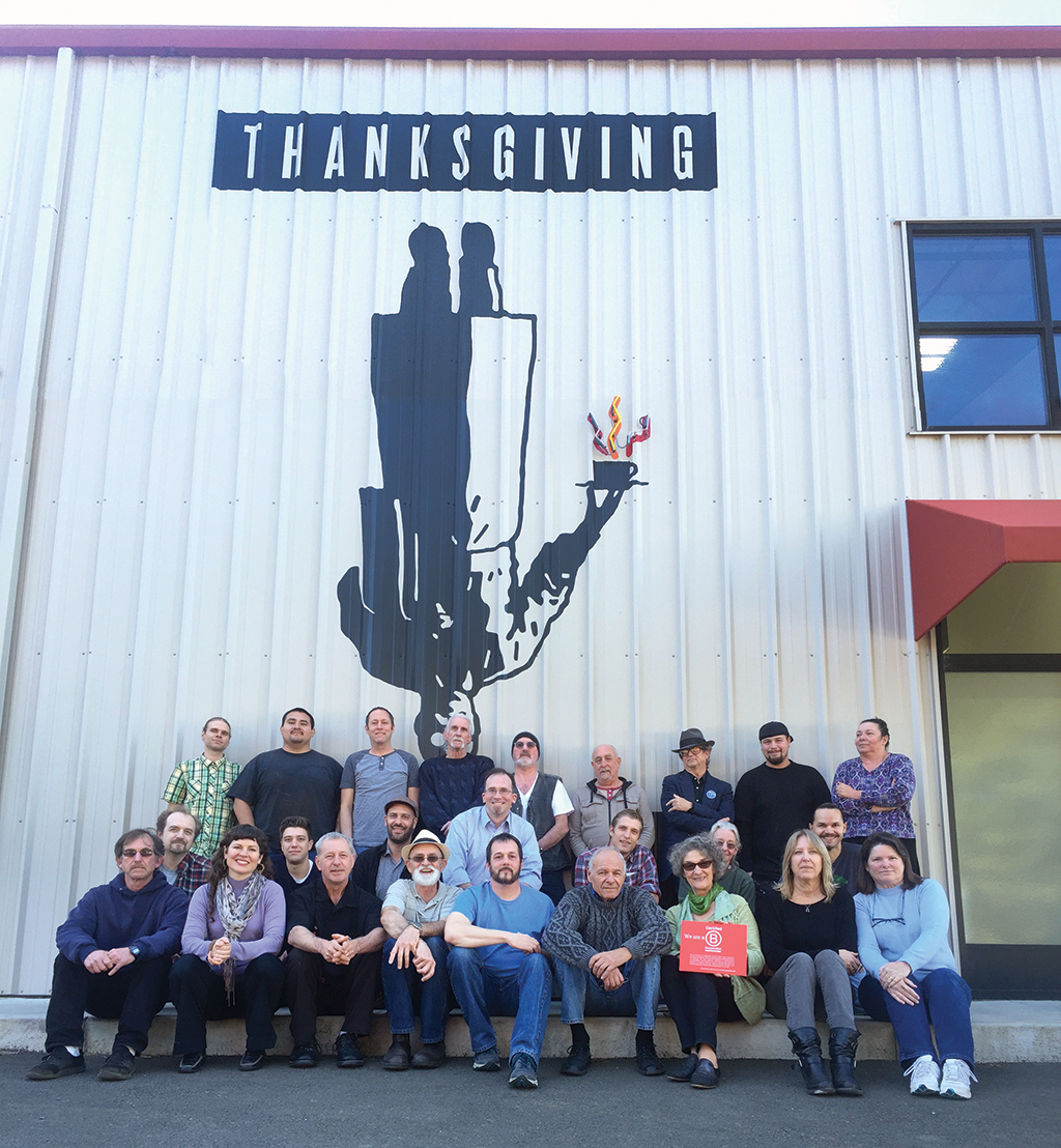 The Thanksgiving Coffee Co. team today. Photo courtesy of Thanksgiving Coffee Co. 
