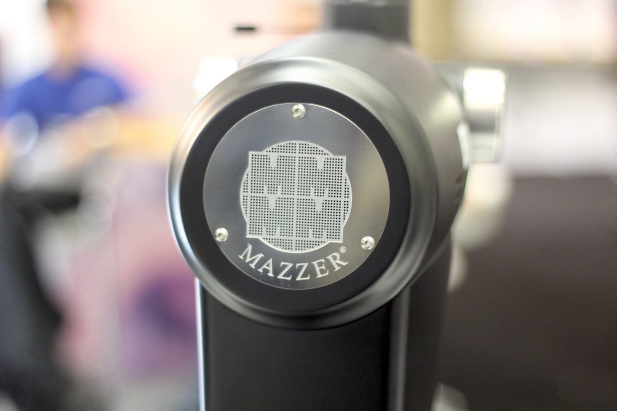 Mazzer ZM back plate. Daily Coffee News photo. 