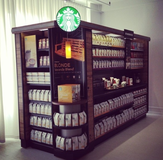 first look at the starbucks grocery aisle kiosk