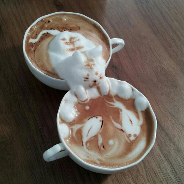 Kazuki Yamamoto 3d latte art