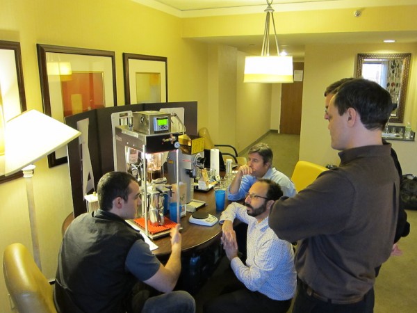 Vastardis showing off an early version of the BKON to CCC reps in early 2012. 
