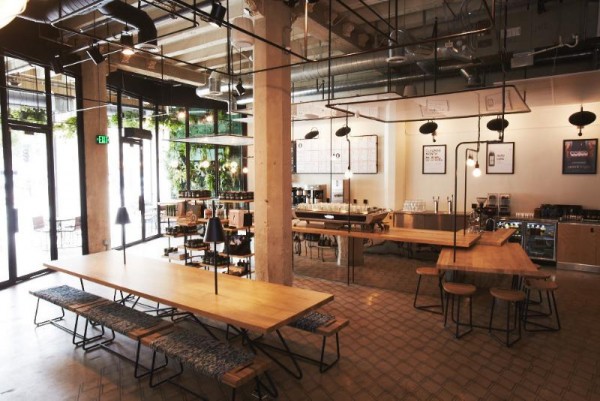 The Verve/Juice Served Here concept shop in DTLA.  Photo courtesy of Verve Coffee Roasters.