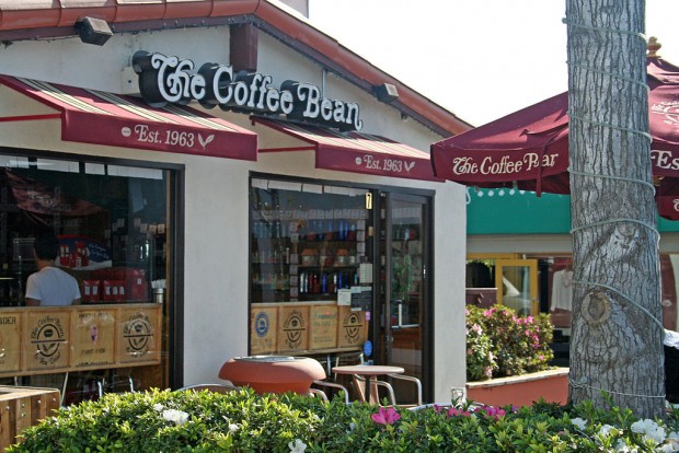 coffee bean and tea leaf