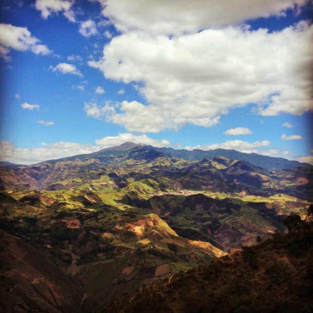 The road from Linares to Samaniego in Nariño, Colombia. 