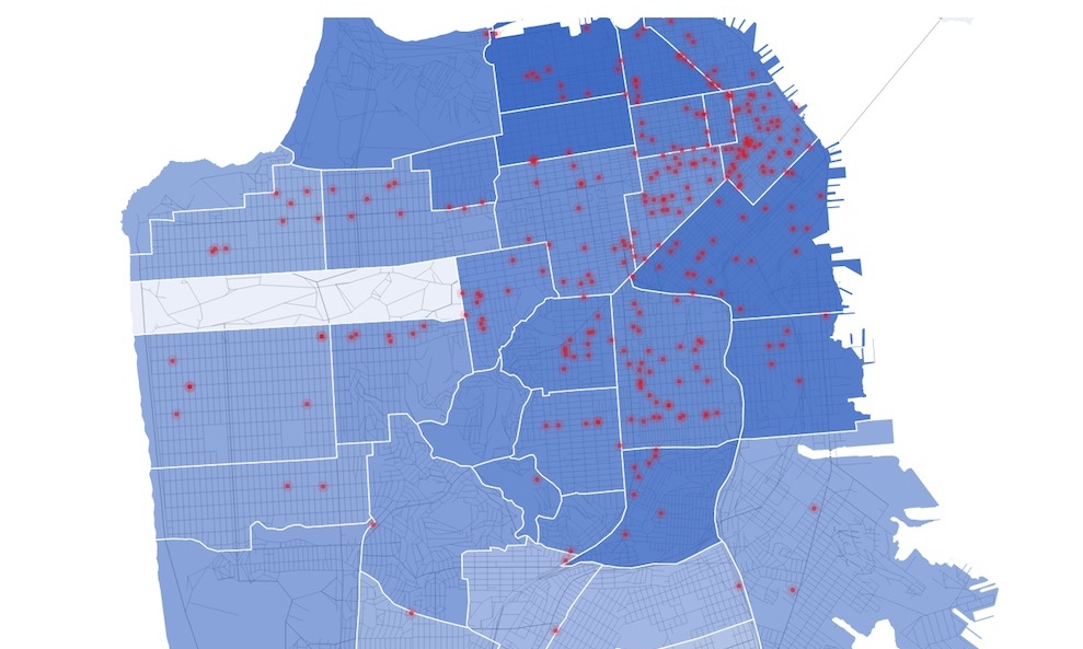 This Interactive Map Shows Increased Rent After Coffee Shops   Map Sf Coffee Shops1 