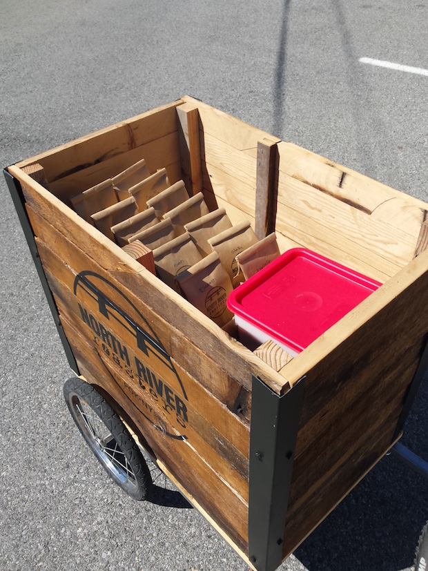 The North River Roasters coffee delivery cart. All photos courtesy of North River Roasters. 