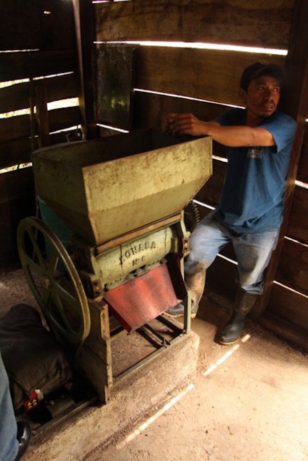 A hand-cranked wet mill. Photo by Kraig Kraft. 