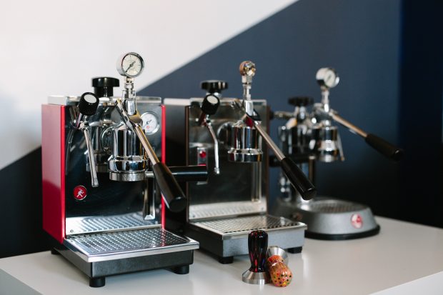 Olympia and Pavoni machines with manometer attachment. 