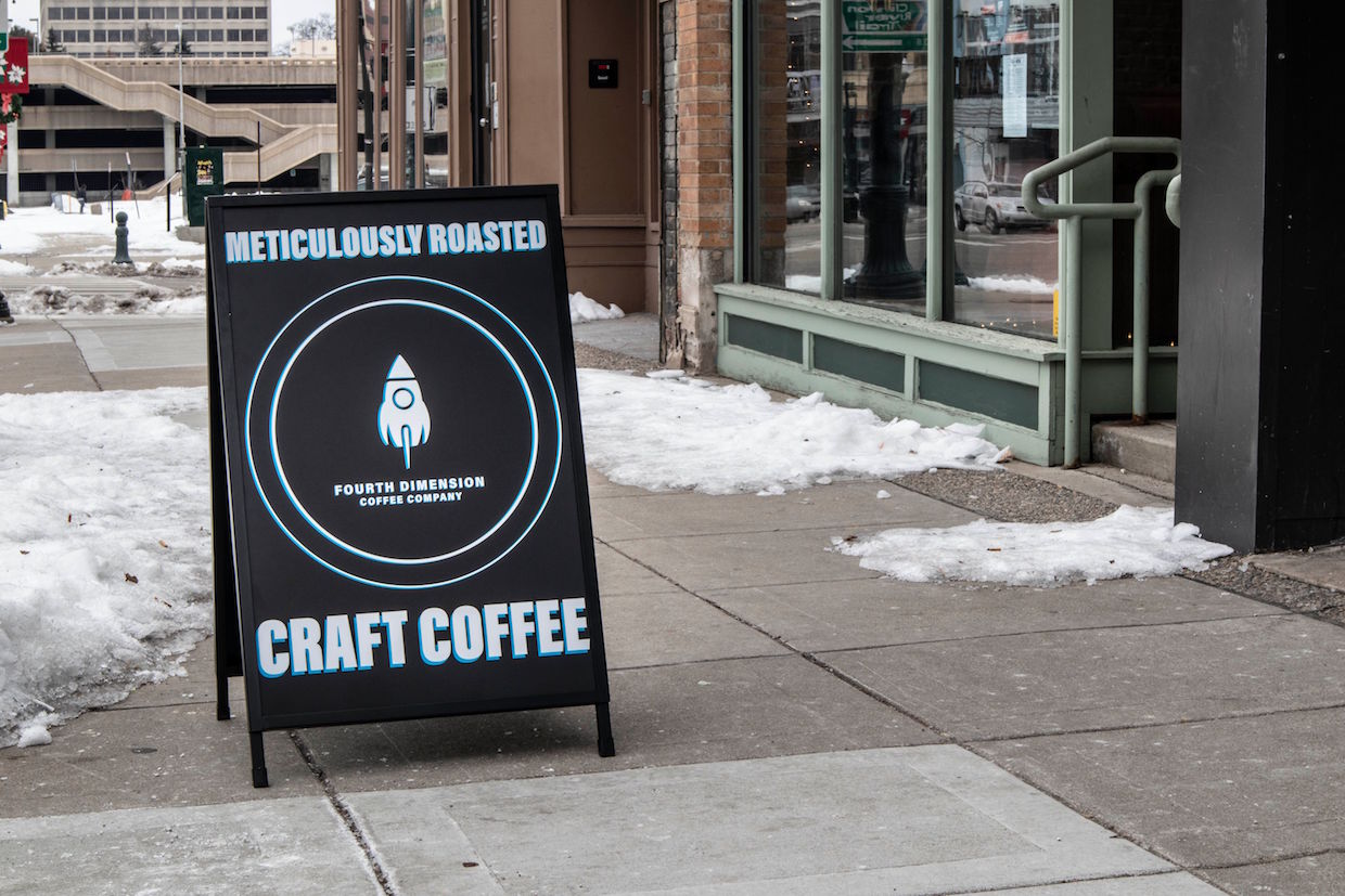 fourth dimension coffee – outside signage – credit Fourth Dimension