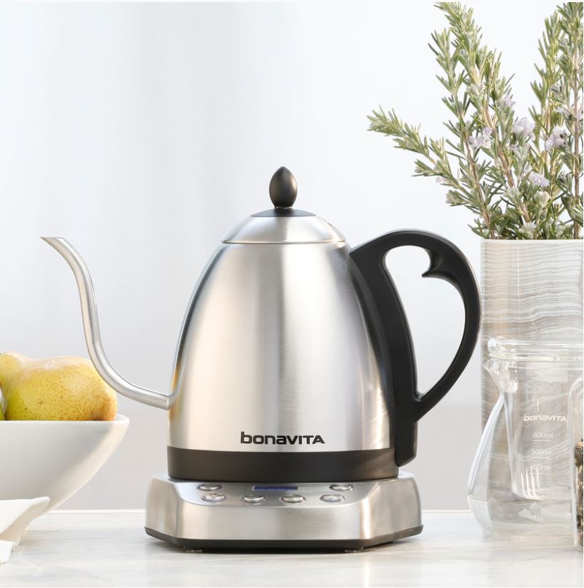 Electric Gooseneck Kettle 7 Variable Presets Pour over Tea Pot Stainless  Steel