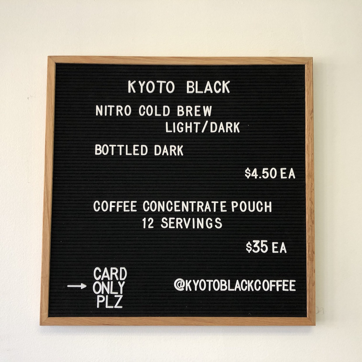 clack coffee menu