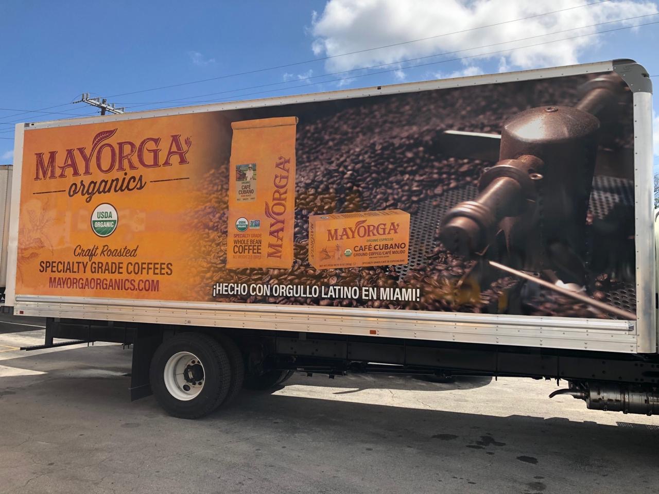 Mayorga Organics coffee truck delivery