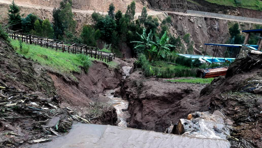 © Raw Material – Flood damage at Shyira coffee washing station, May 2020