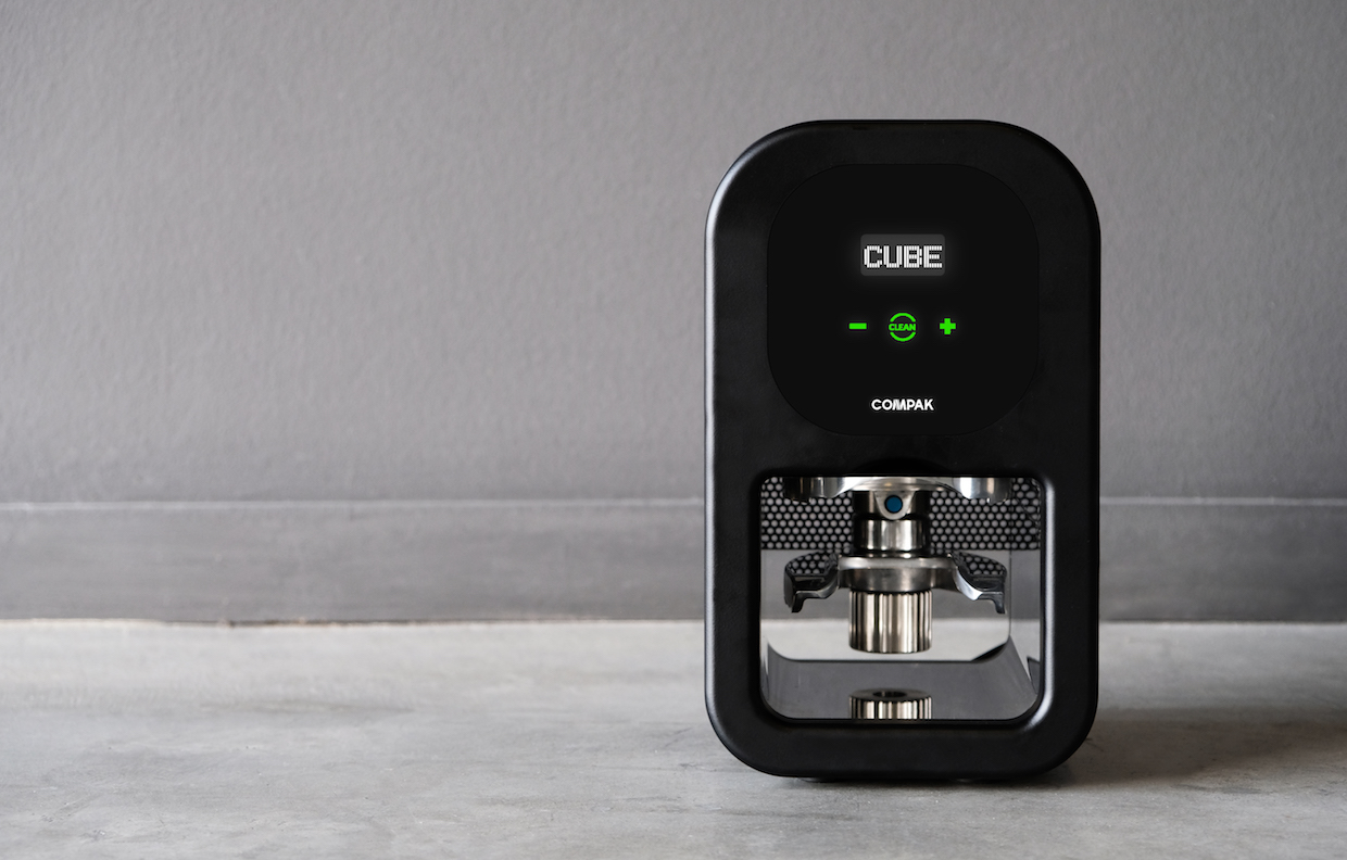 Grinder Maker Compak Unveils the Cube Tamp Automatic TamperDaily Coffee  News by Roast Magazine