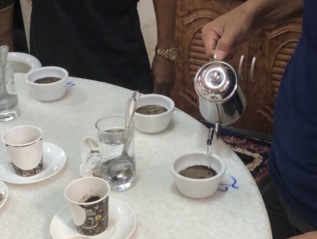 coffee cupping in laos