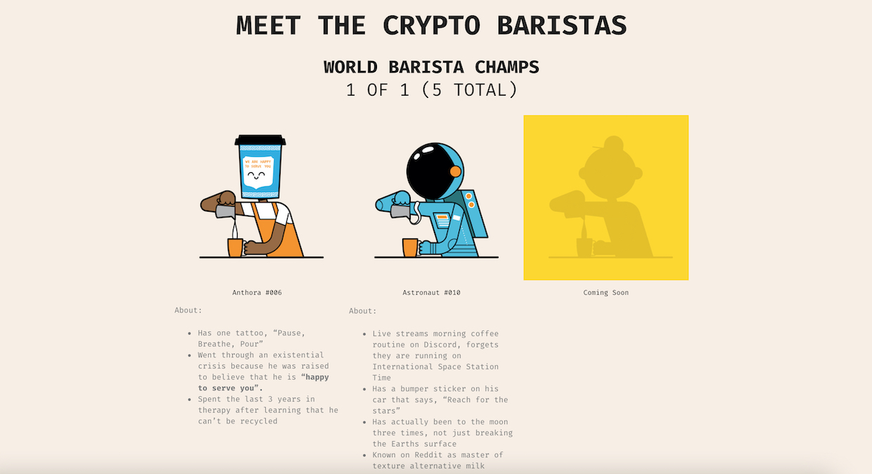 Cryptocurrency Baristas