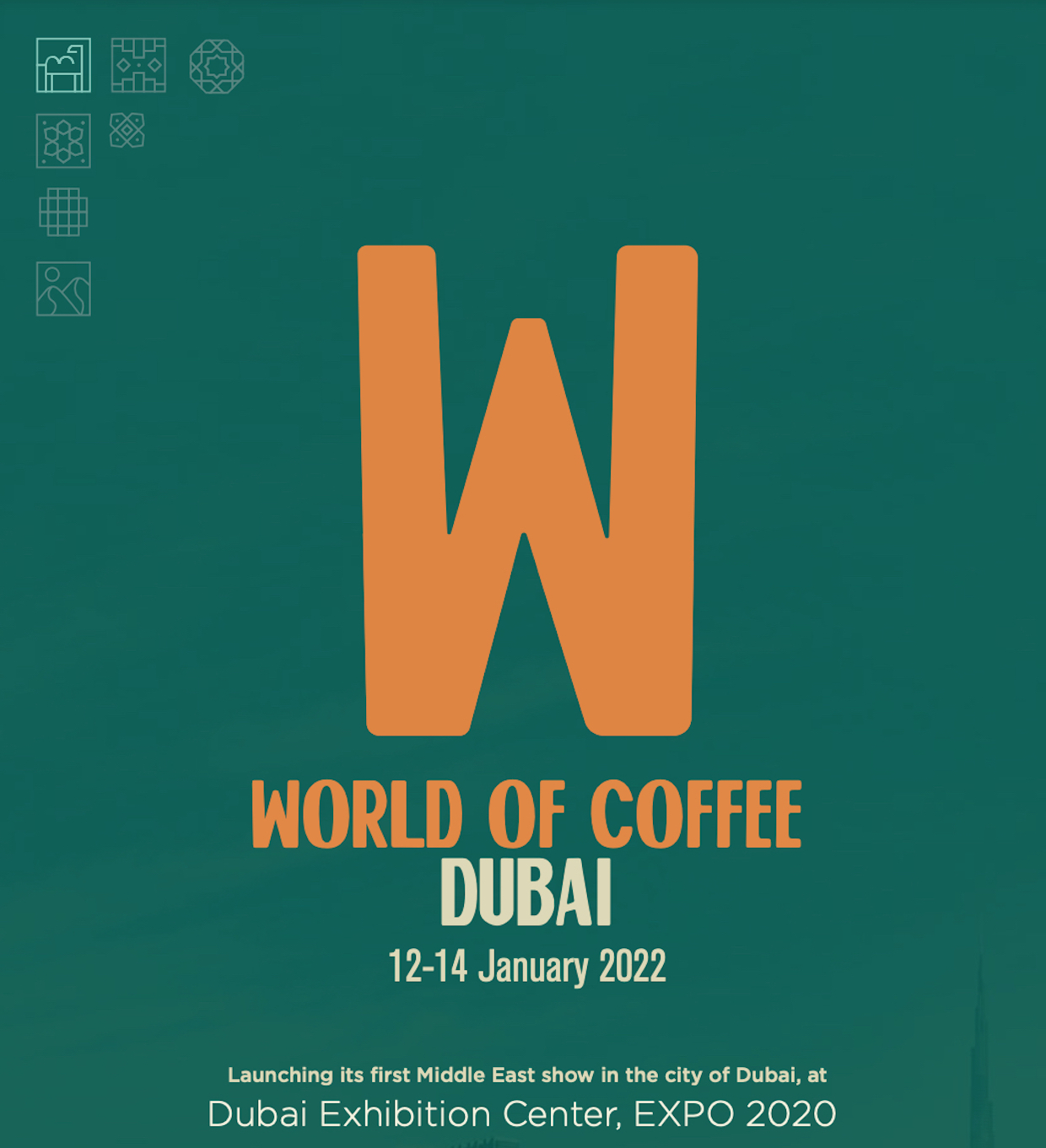 Folleto de World of Coffee Dubai