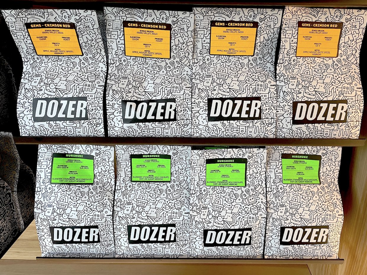 Dozer Coffee at Homes bags