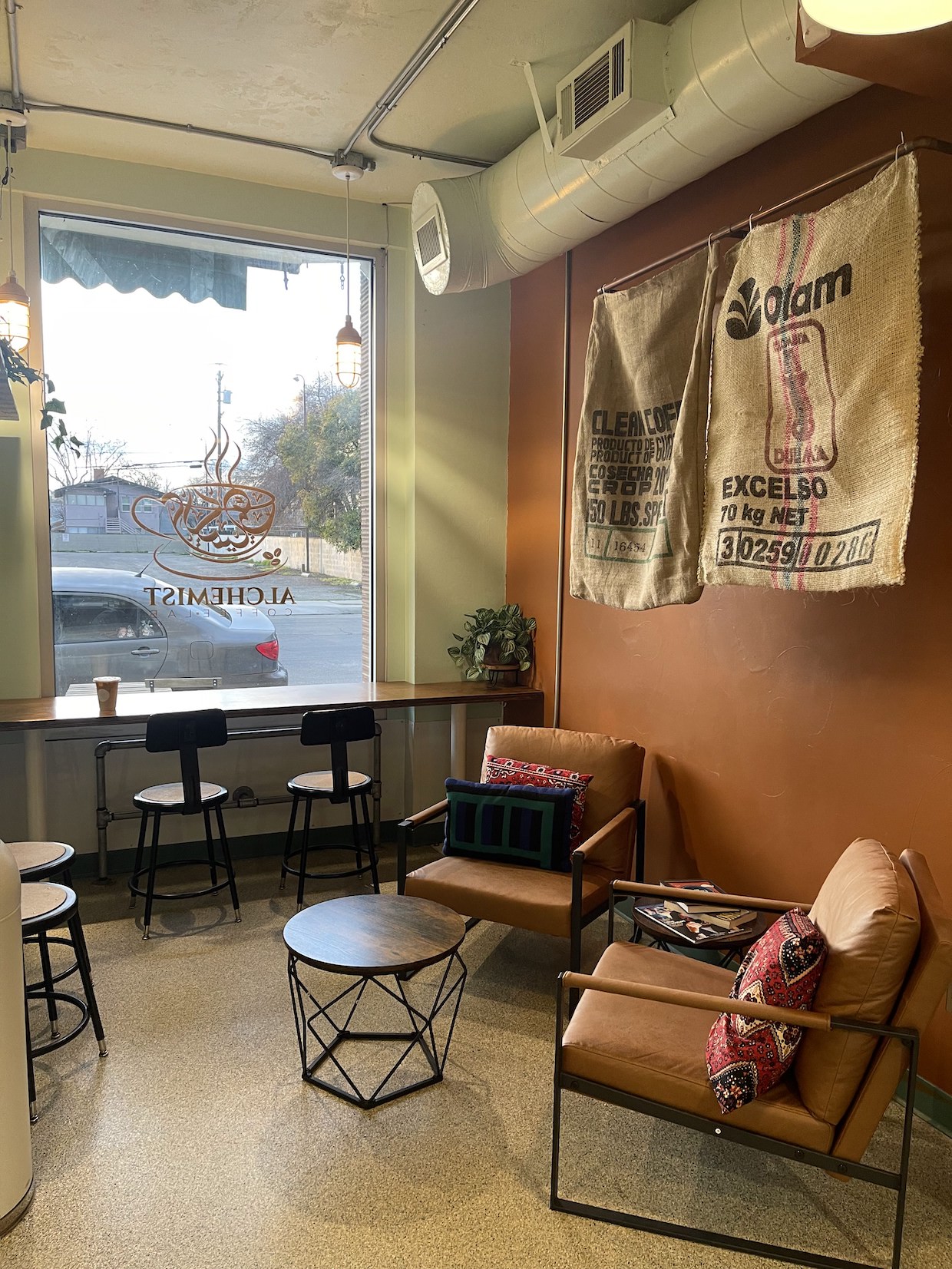 Alchemist Coffee Lab Fresno seating