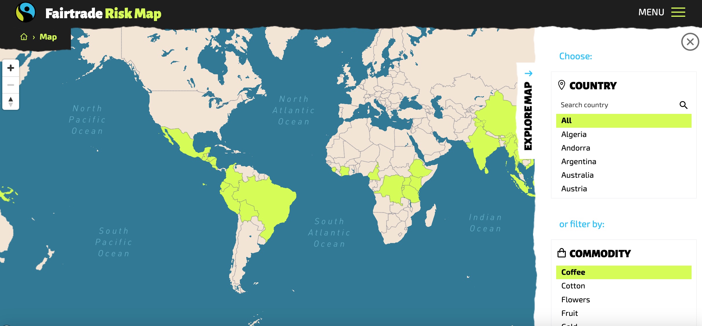 Fairtrade Risk Map