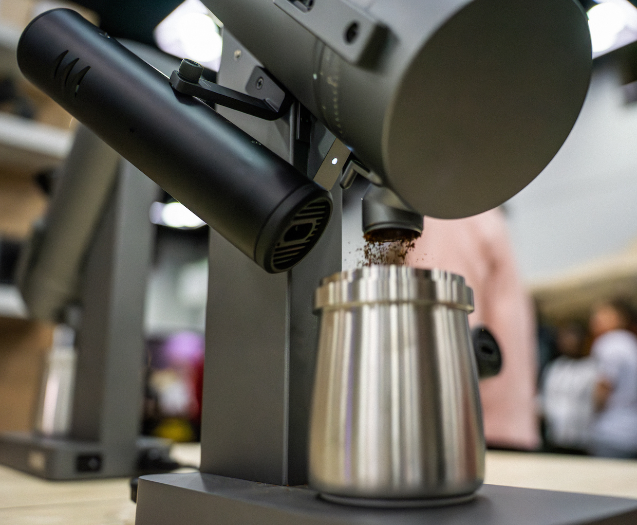 acaia ion beam attached to Orbit grinder