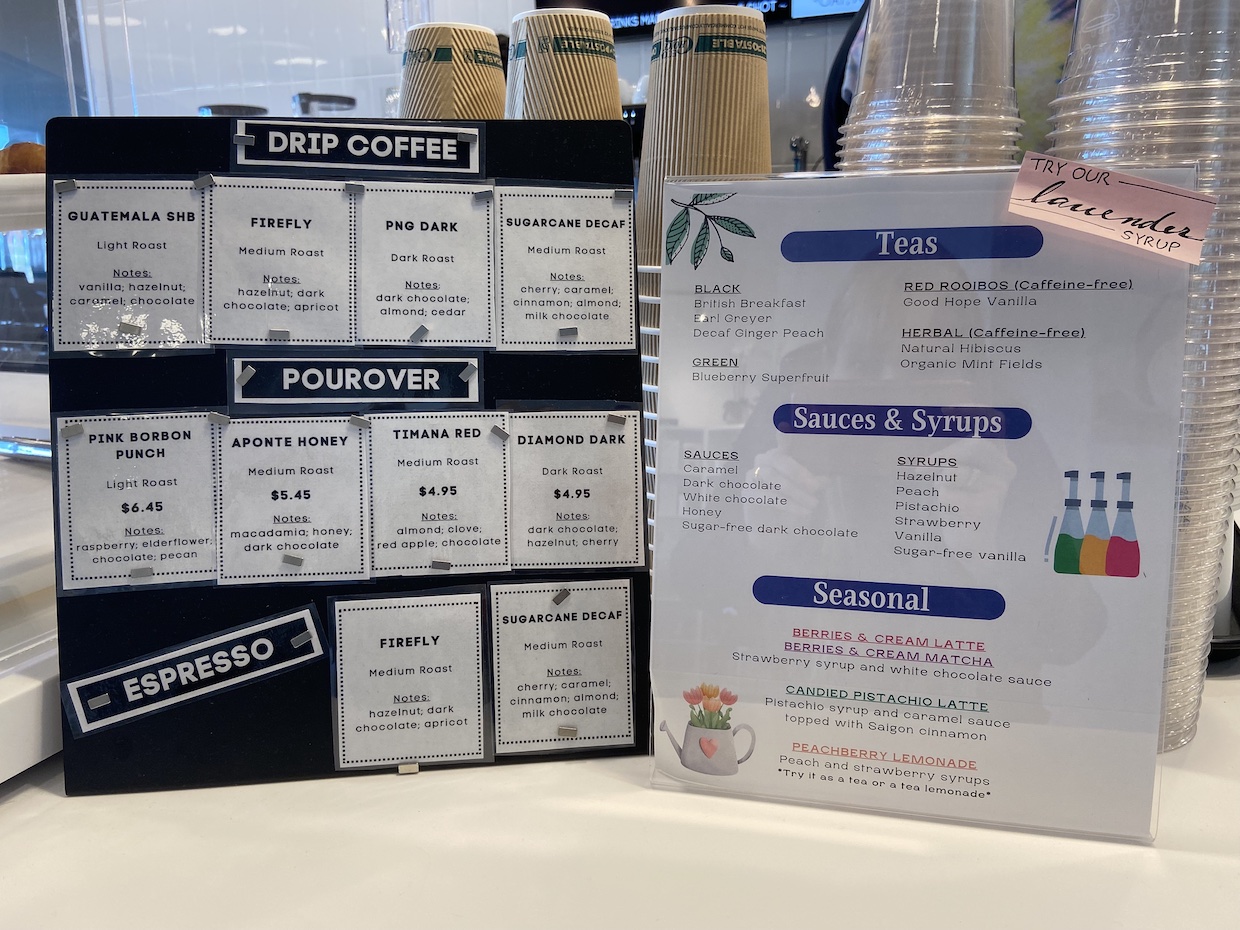 ContempoRoast Centerville menu