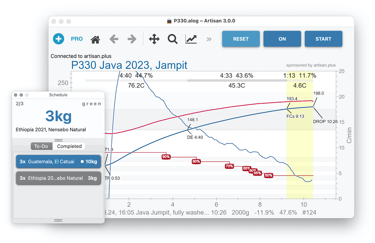 Artisan V3 coffee roasting software 5
