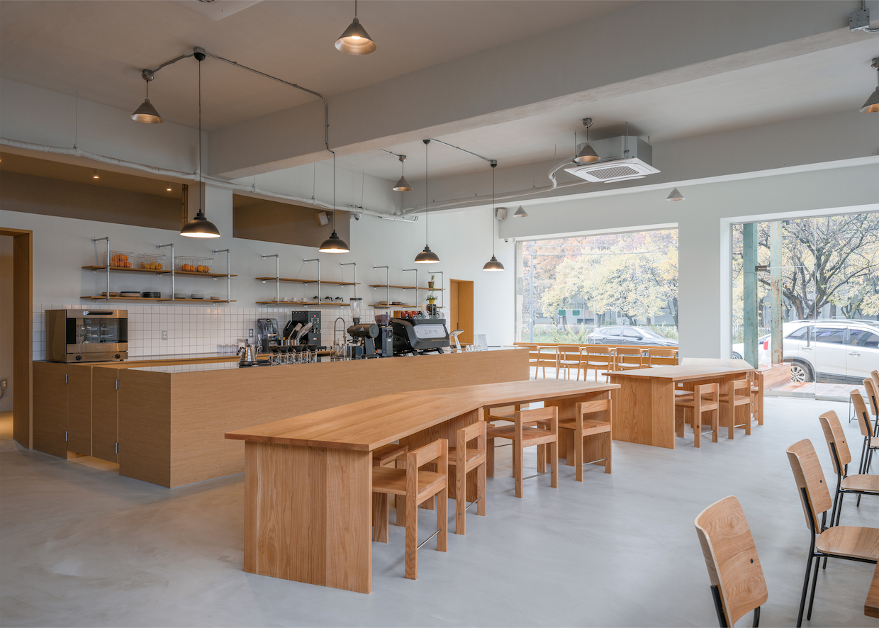 Heat of Wooden at House Timefill Cafe in South Korea
