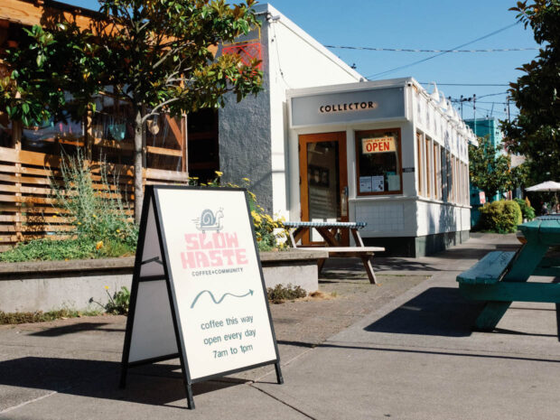 Slow Haste Coffee Portland outside