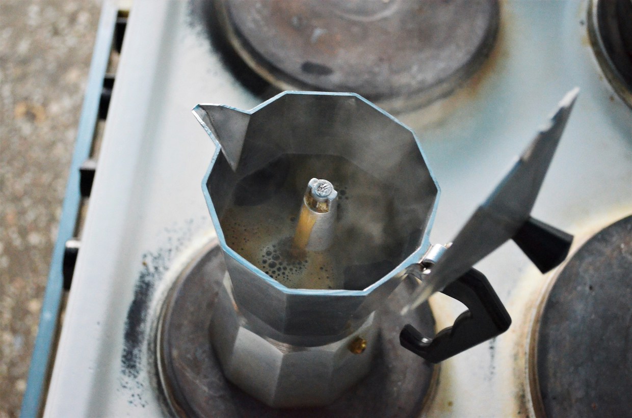steaming french press