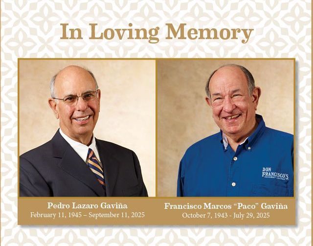 Pedro and Paco Gavina of Family-Owned Gavina Coffee Die at 80 and 81