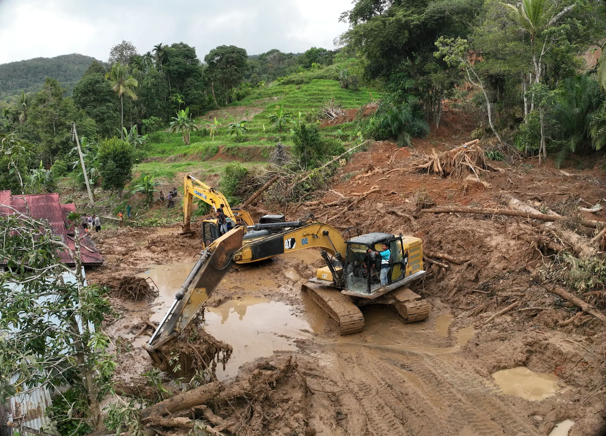Indonesia coffee land flooding