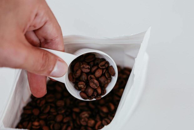 roasted coffee in bag