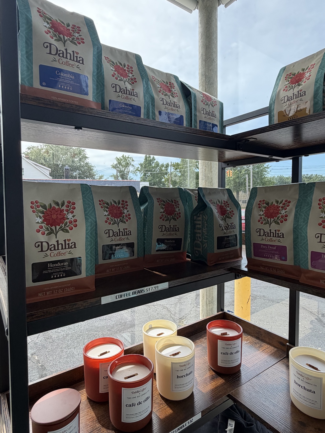 Dahlia Coffee Cleveland retail display