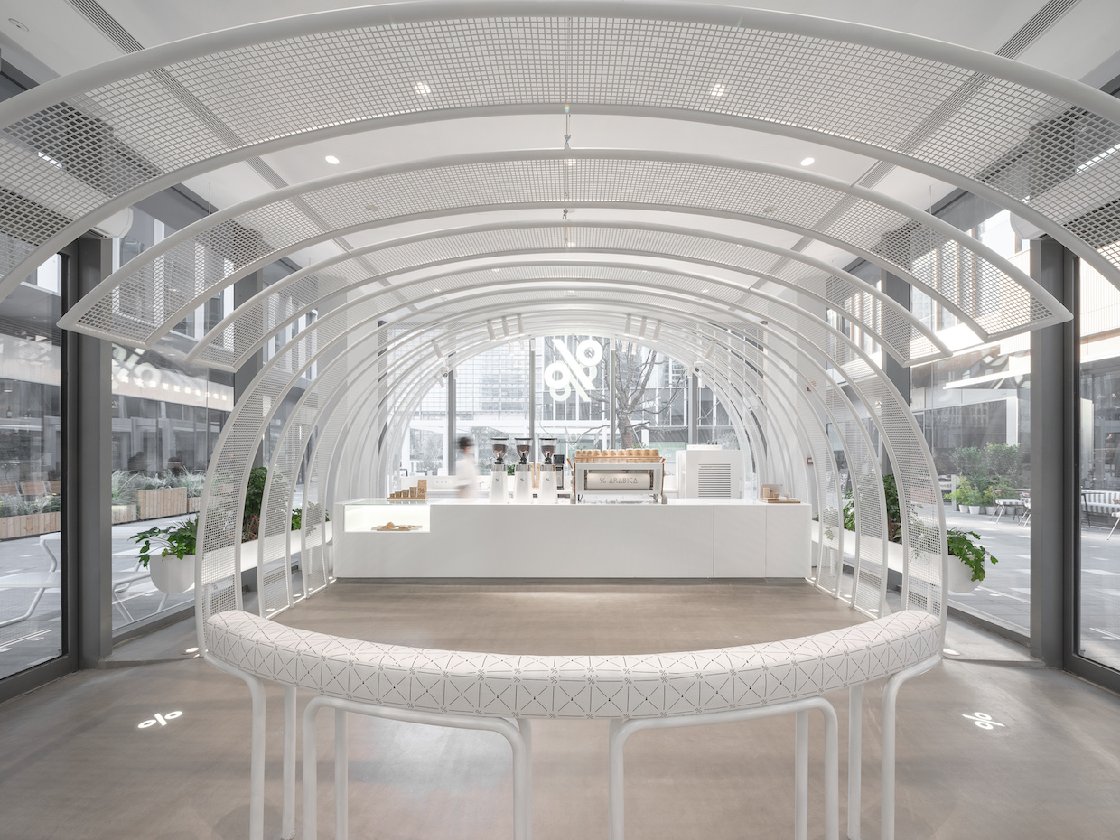 Design Details: The Calming Mesh Tunnel at % Arabica Shanghai