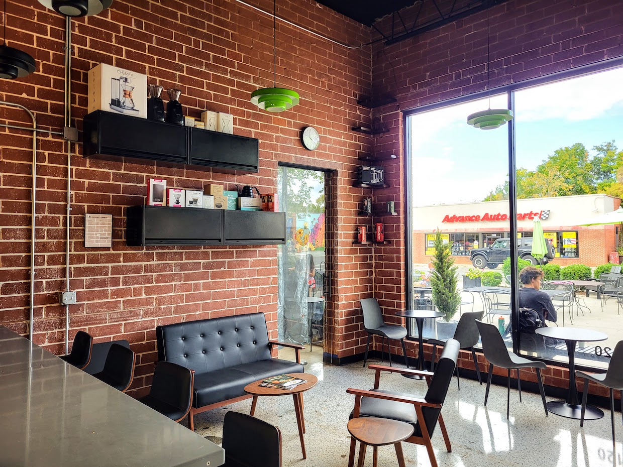 Gray Squirrel Coffee Carrboro seating