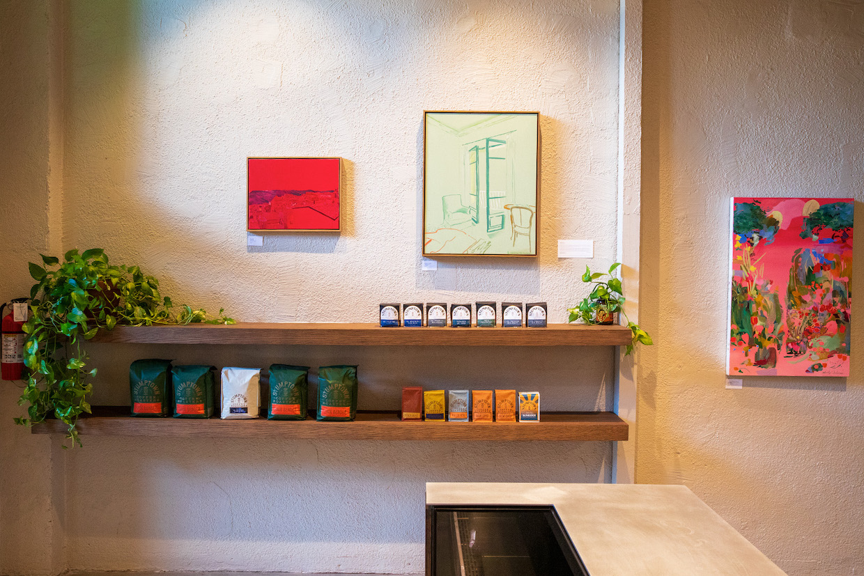 Portland Coffee Roasters Starland Theater Cafe retail wall